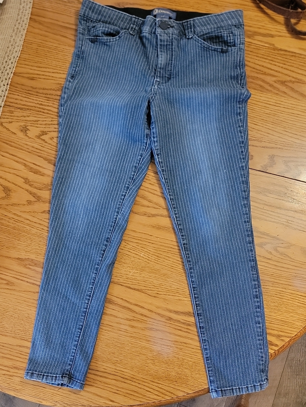 Democracy Blue Pinstripe Skinny Jeans